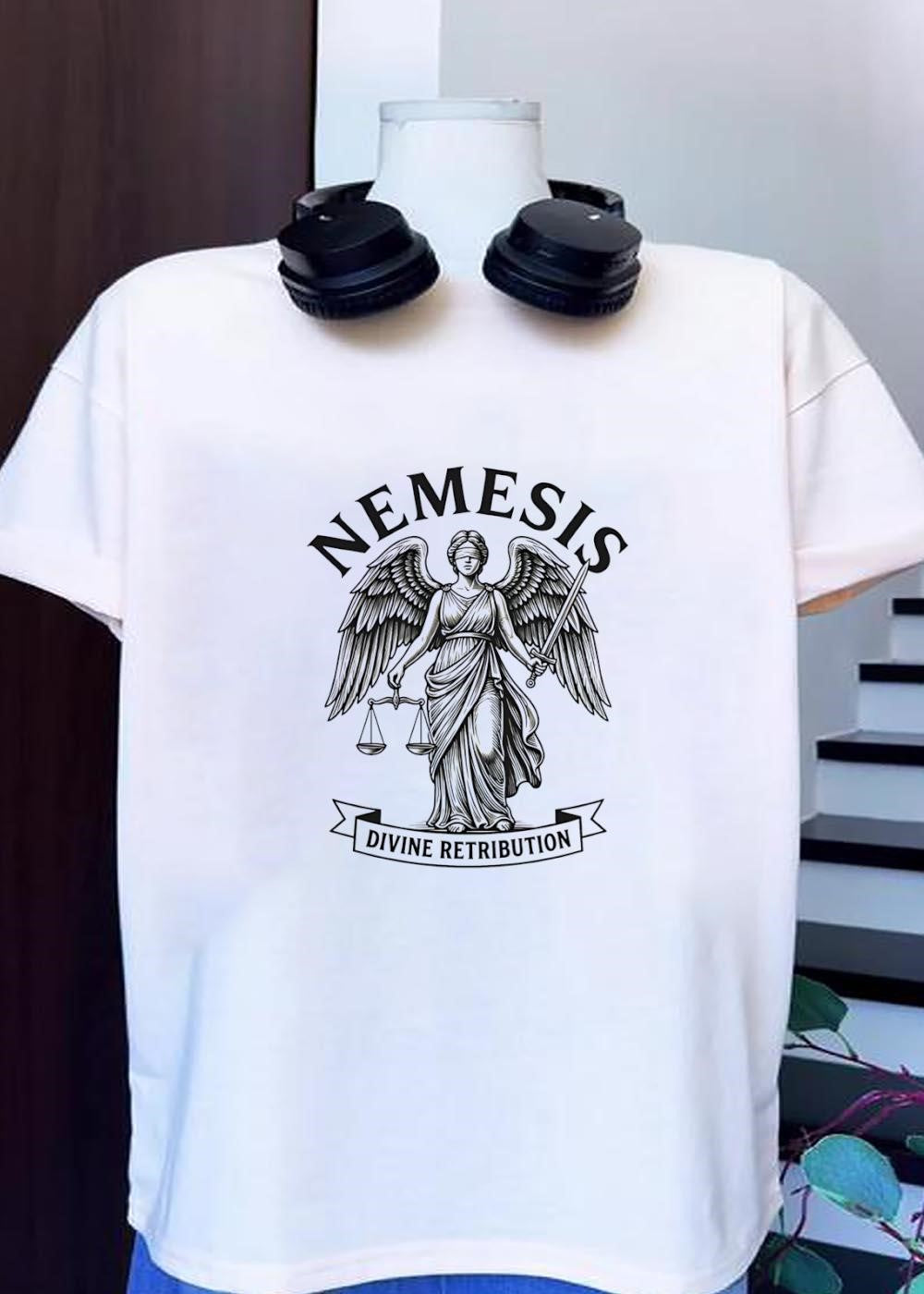 Divine Retribution Nemesis Angel Sword Scales shirt