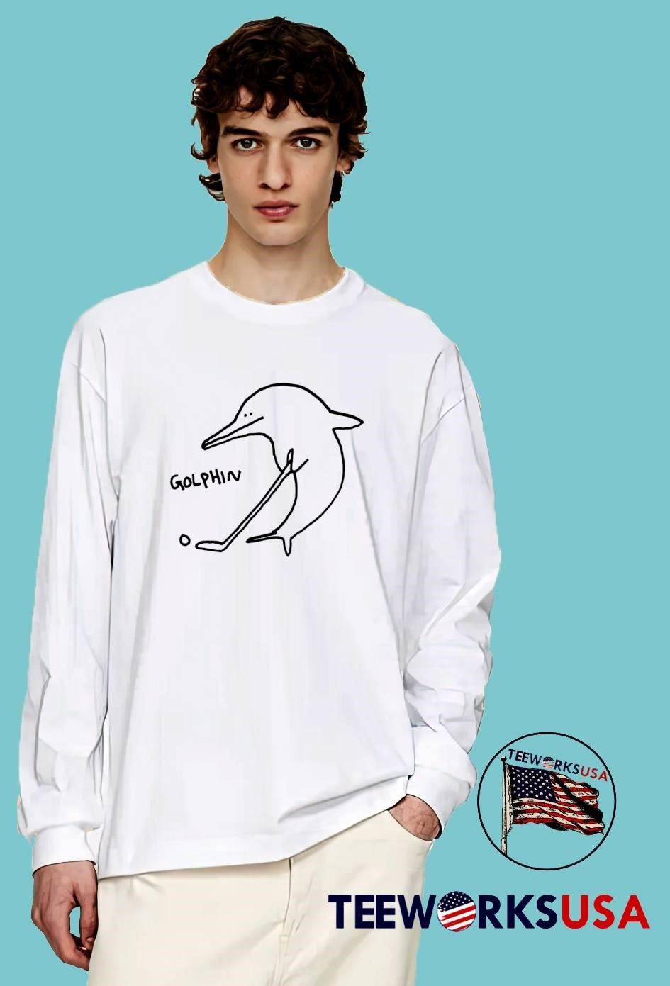 Dolphin Playing Golf Golphin shirt