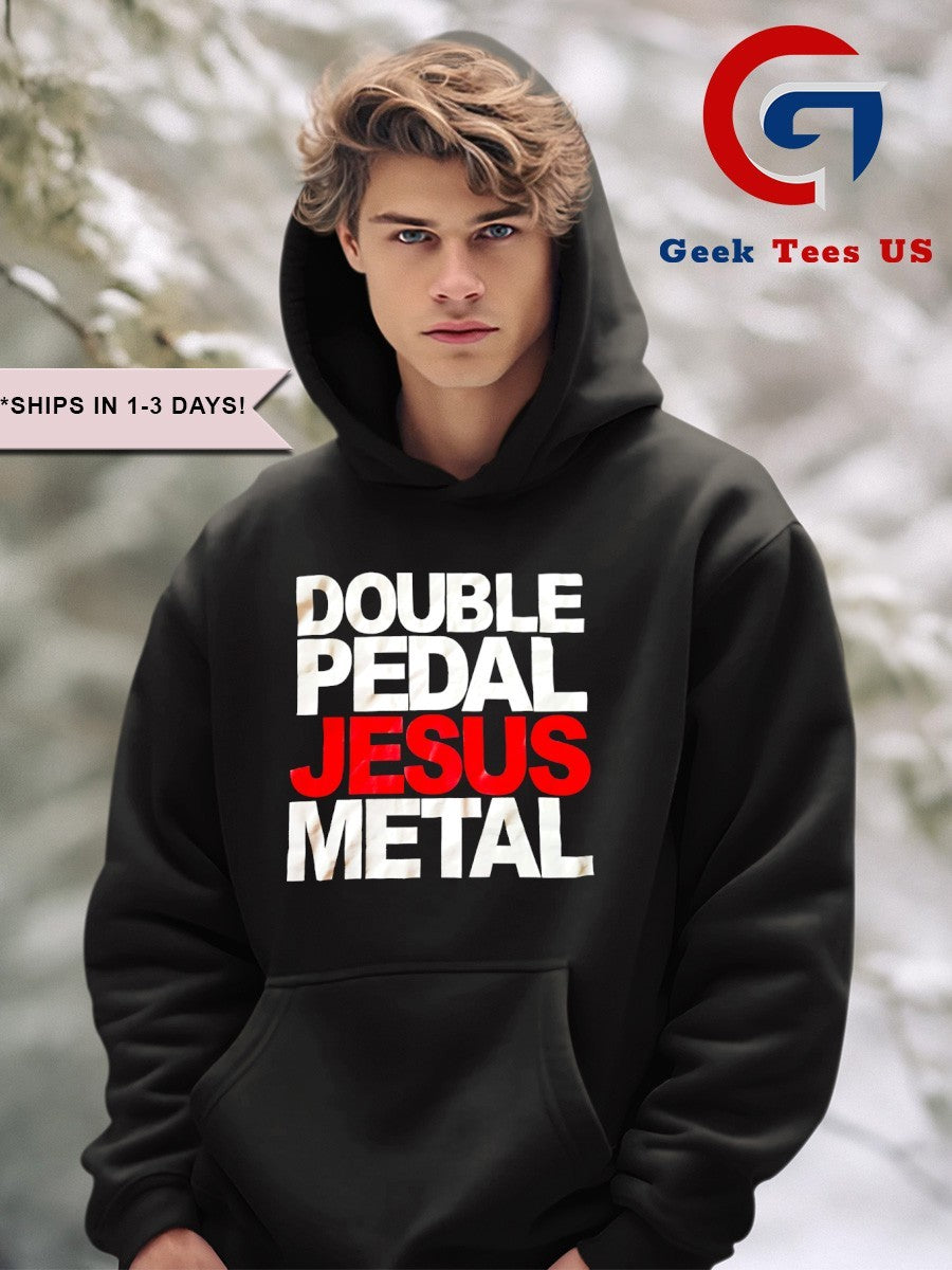 Double pedal jesus metal shirt