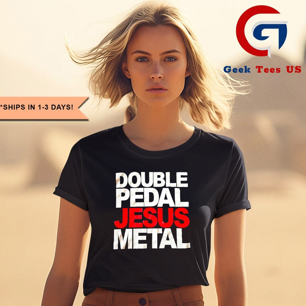 Double pedal jesus metal shirt