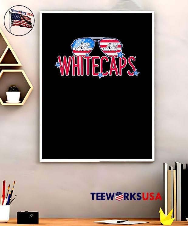 West Michigan Whitecaps American Flag Sunglasses T-Shirt