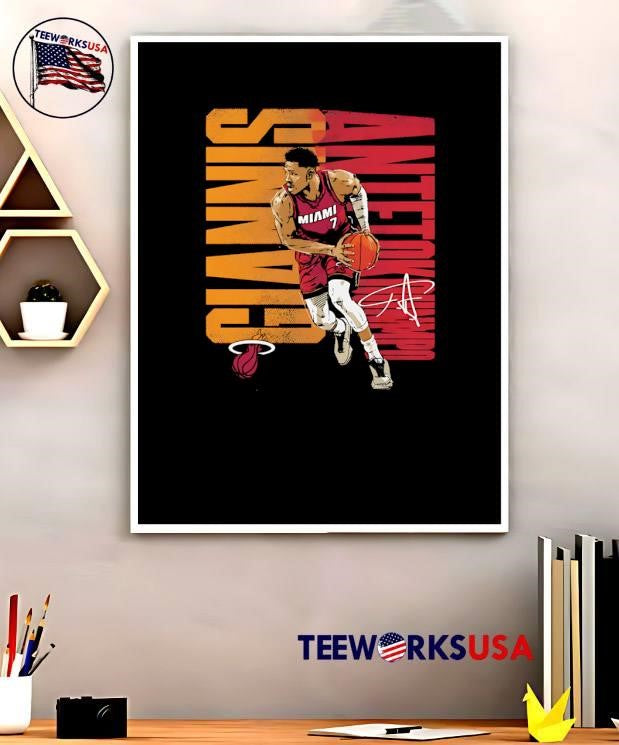 GA Bam Adebayo Dribbling Basketball Miami Heat shirt
