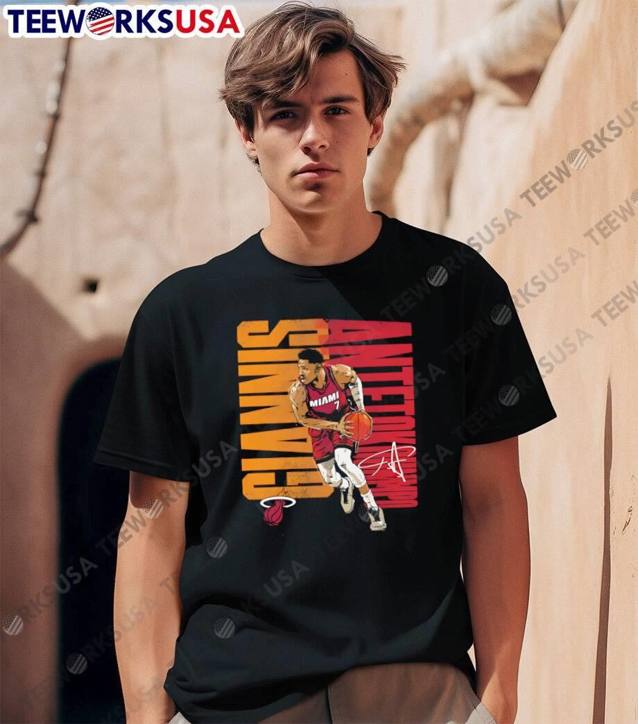 GA Bam Adebayo Dribbling Basketball Miami Heat shirt