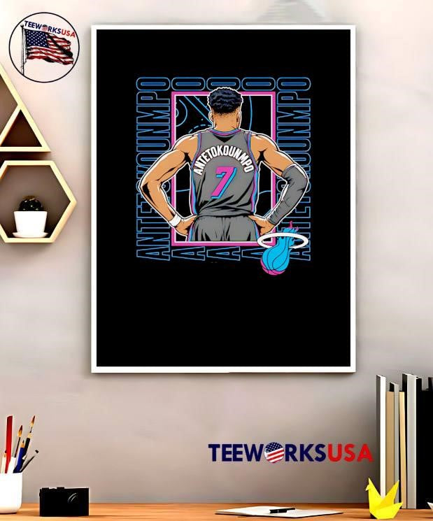 Giannis Antetokounmpo Back View Basketball Miami Heat Shirt