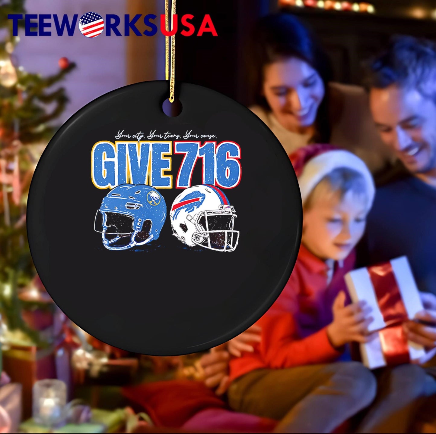 Give 716 Your City Teams Cause Buffalo Sabres Bills T-Shirt