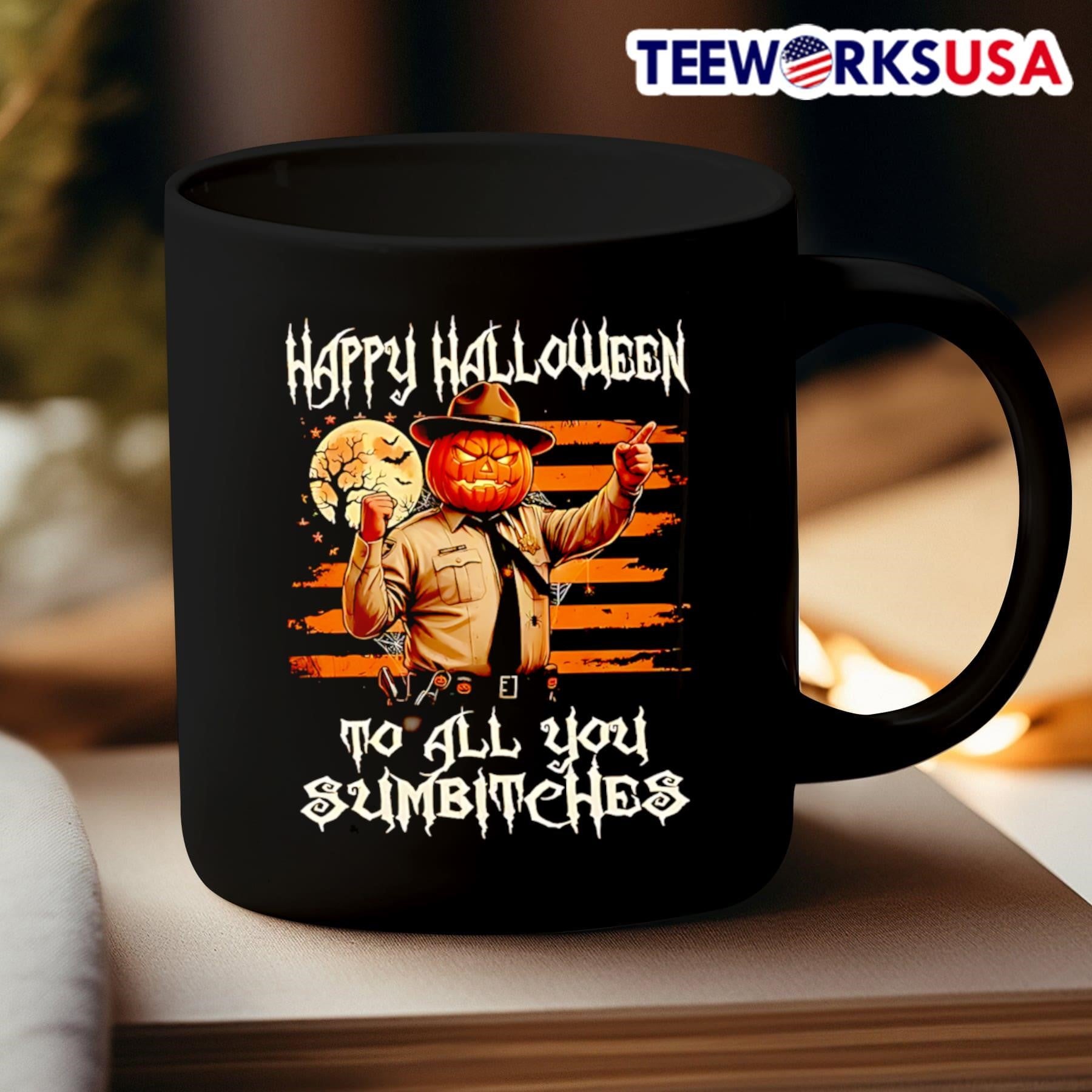 Happy Halloween To All You Sumbitches Pumpkin Head Sheriff Shirt