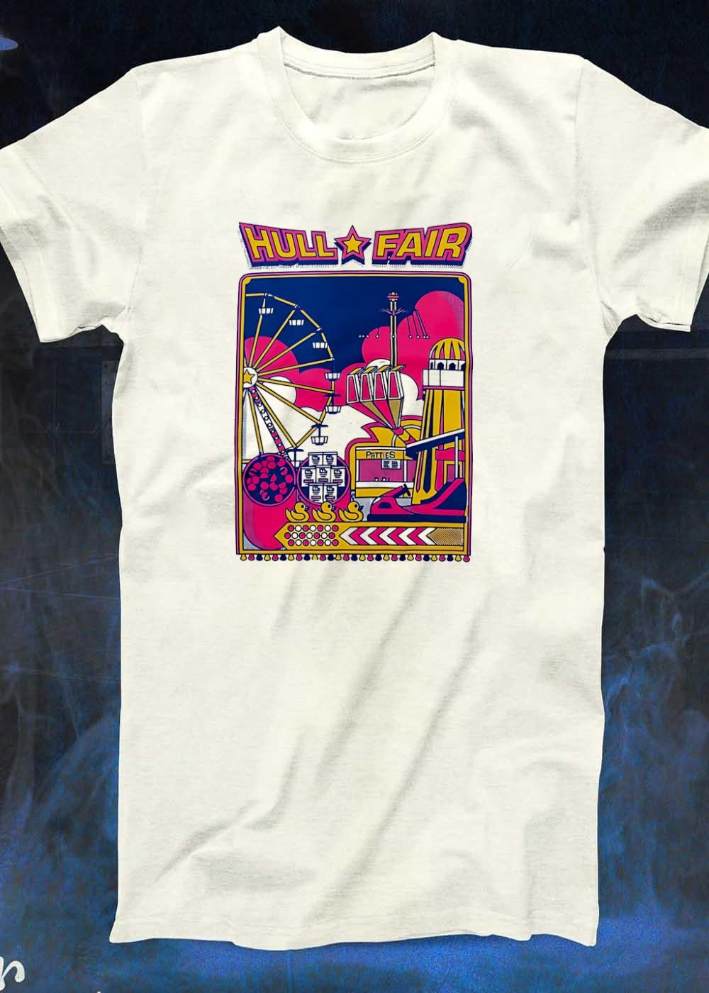 Hull Fair Fun Retro Poster Style Patties Carnival Attraction T-Shirt