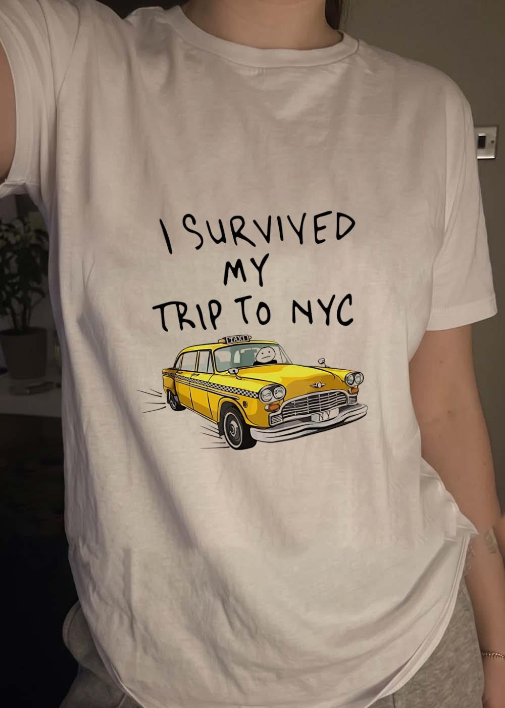 I Survived My Trip to NYC Yellow Taxi Car shirt