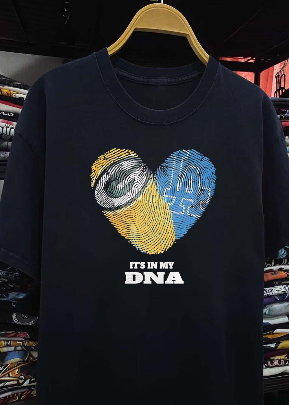 It Is in My DNA Green Bay Packers Los Angeles Dodgers T-Shirt