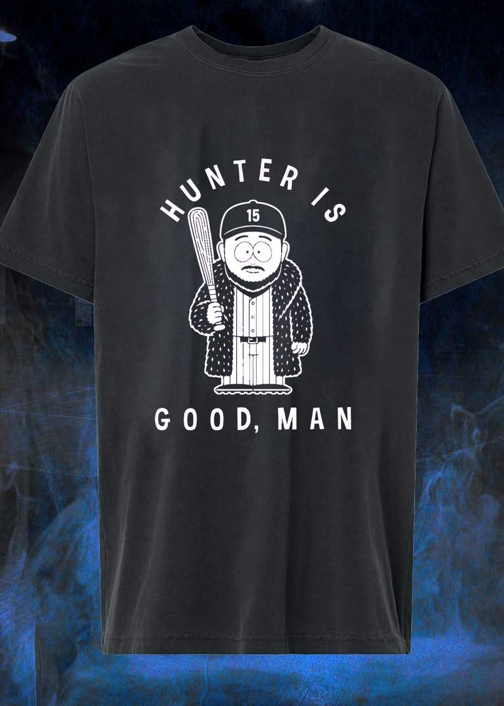 JPlayers Roto Wear Hunter Is Good Man Baseball Player T-Shirt