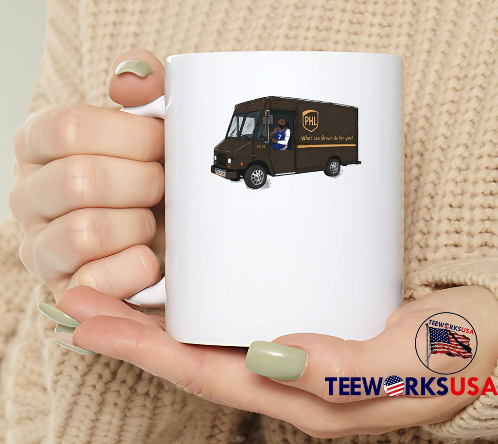 James Harden Driving PHL UPS Truck What Can Brown Do for You Philadelphia 76ers T-Shirt