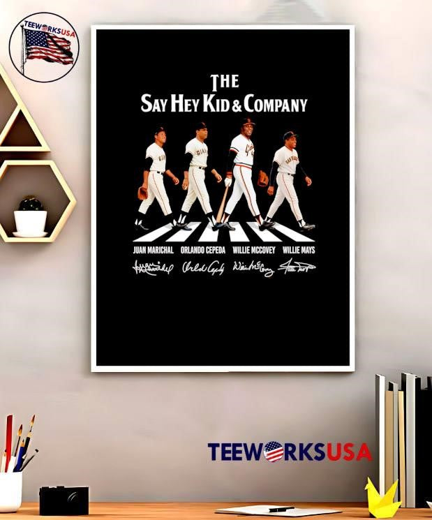 Juan Marichal Orlando Cepeda Willie McCovey Willie Mays The Say Hey Kid and Company San Francisco Giants T-Shirt