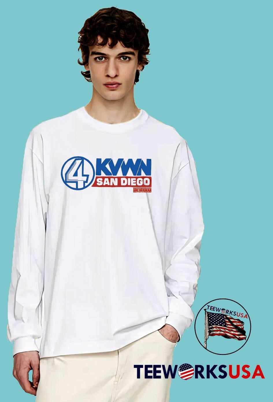 KVWN Channel 4 San Diego News Anchorman movie shirt