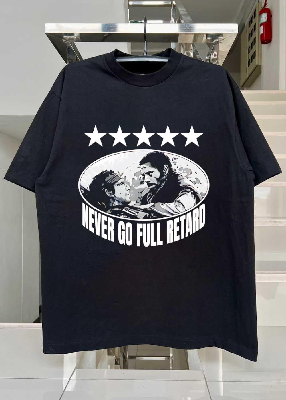 Kirk Lazarus and Tugg Speedman Never Go Full Retard Tropics T-Shirt