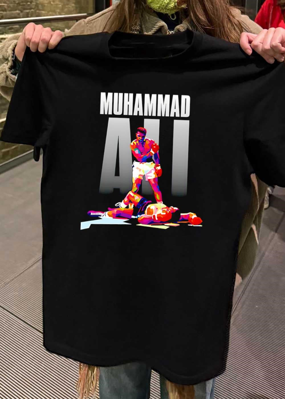 Legendary Boxer Standing Over Fallen Rival Muhammad Ali Sport Fan T-Shirt