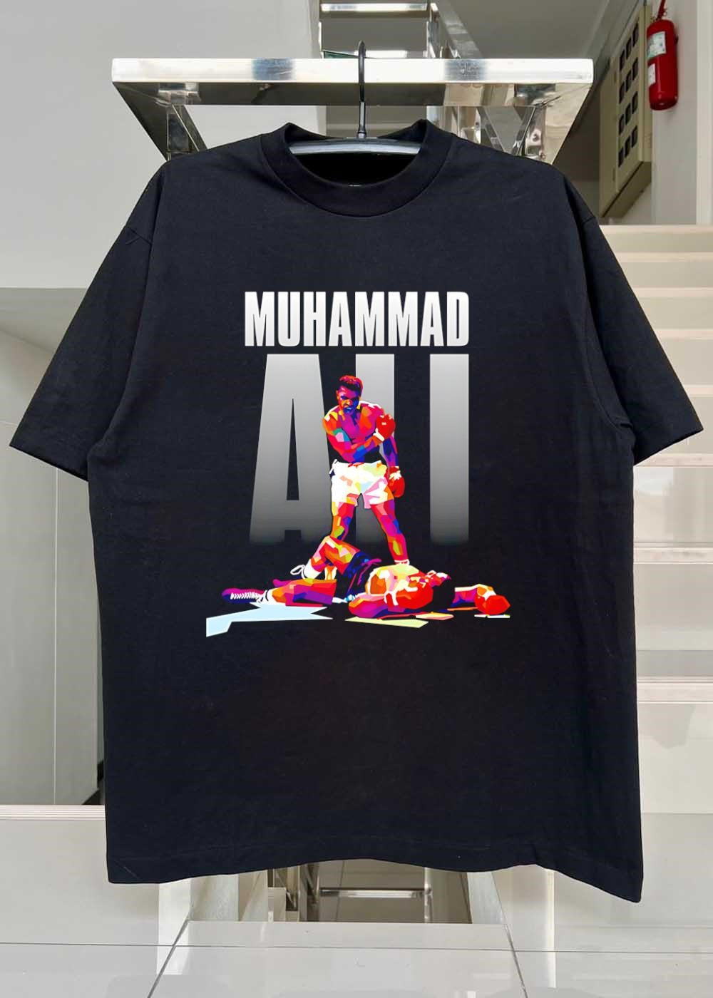 Legendary Boxer Standing Over Fallen Rival Muhammad Ali Sport Fan T-Shirt