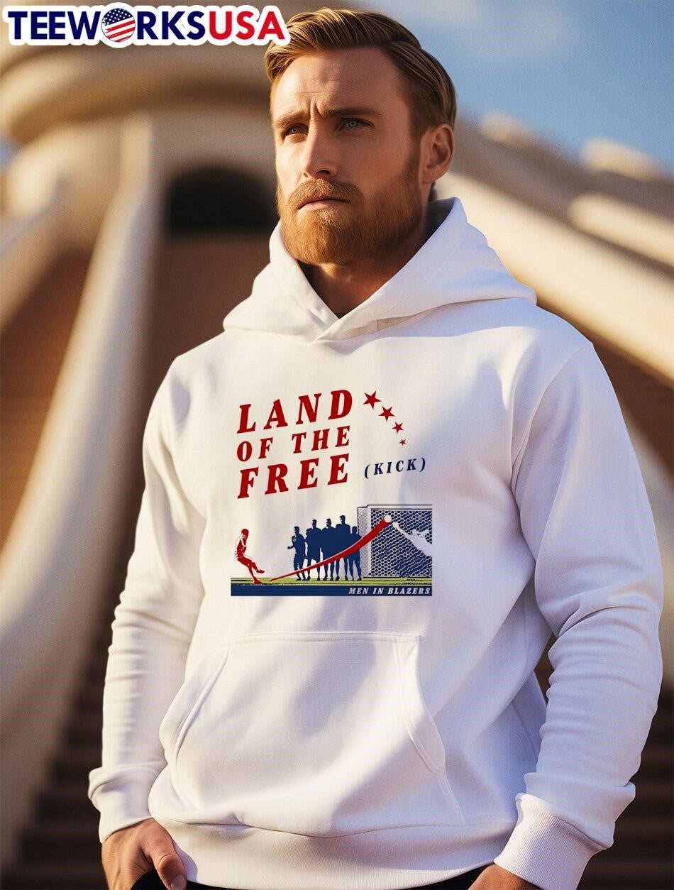 Men in Blazers Land of the Free Kick Soccer T-Shirt