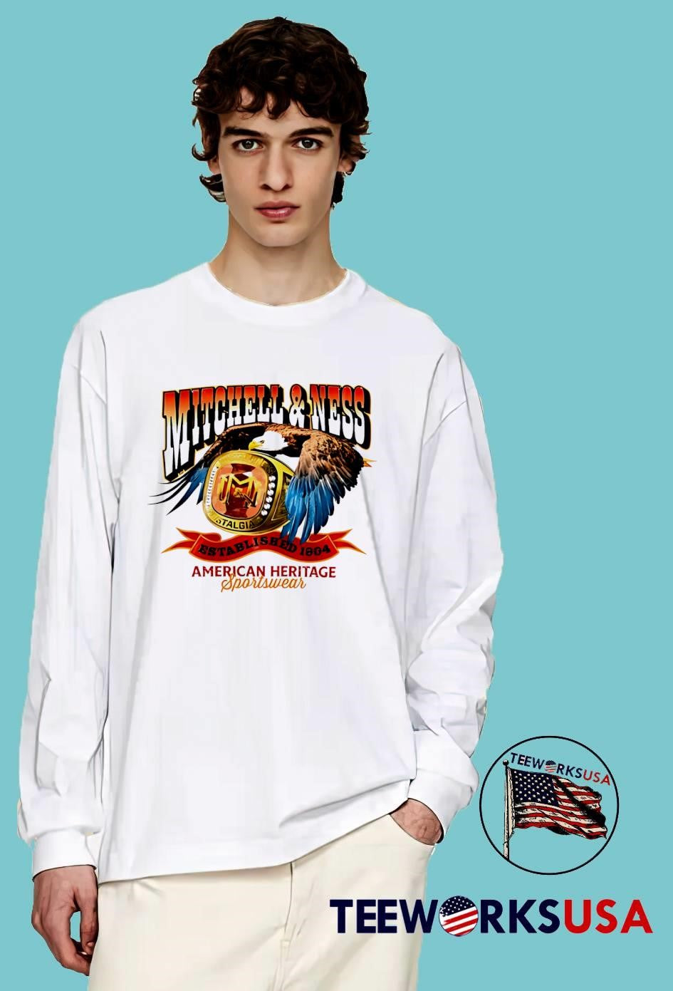 Mitchell & Ness American Heritage Sportswear Eagle Ring T-Shirt