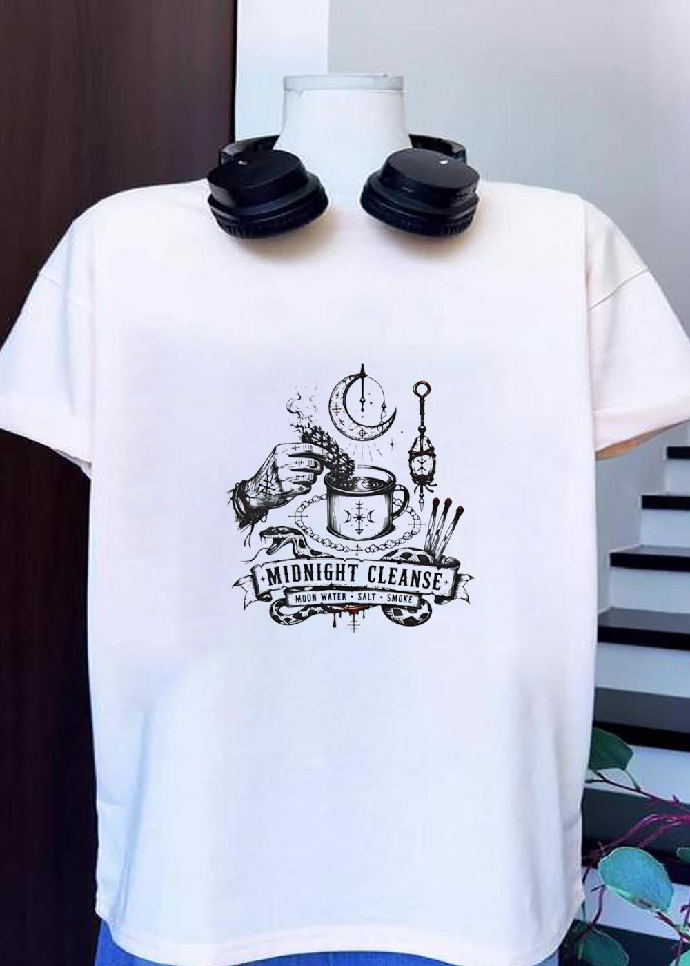 Moon Water Salt Smoke Midnight Cleanse Snake Hand Smudging Ritual shirt