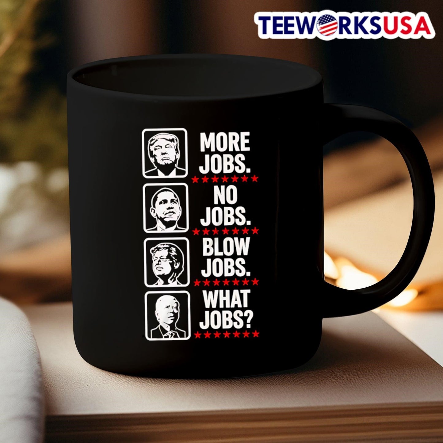 More Jobs No Jobs Blow Jobs What Jobs US Presidents Shirt