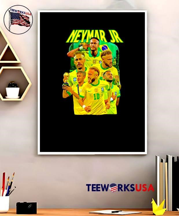 Neymar Jr Tribute Collage Brazilian Soccer T-Shirt
