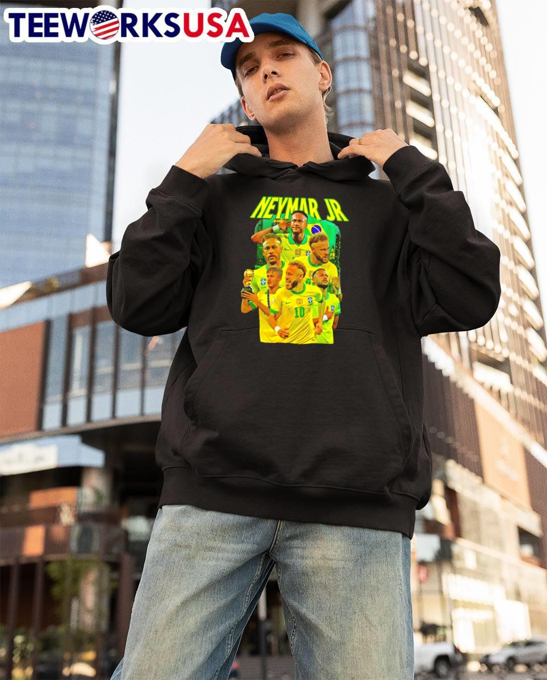 Neymar Jr Tribute Collage Brazilian Soccer T-Shirt