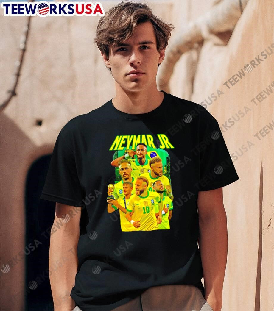 Neymar Jr Tribute Collage Brazilian Soccer T-Shirt