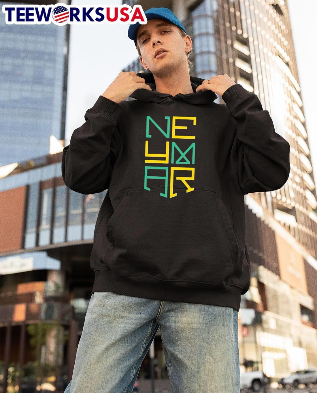 Neymar Logo Brazil Themed Graphic Men’s T-Shirt