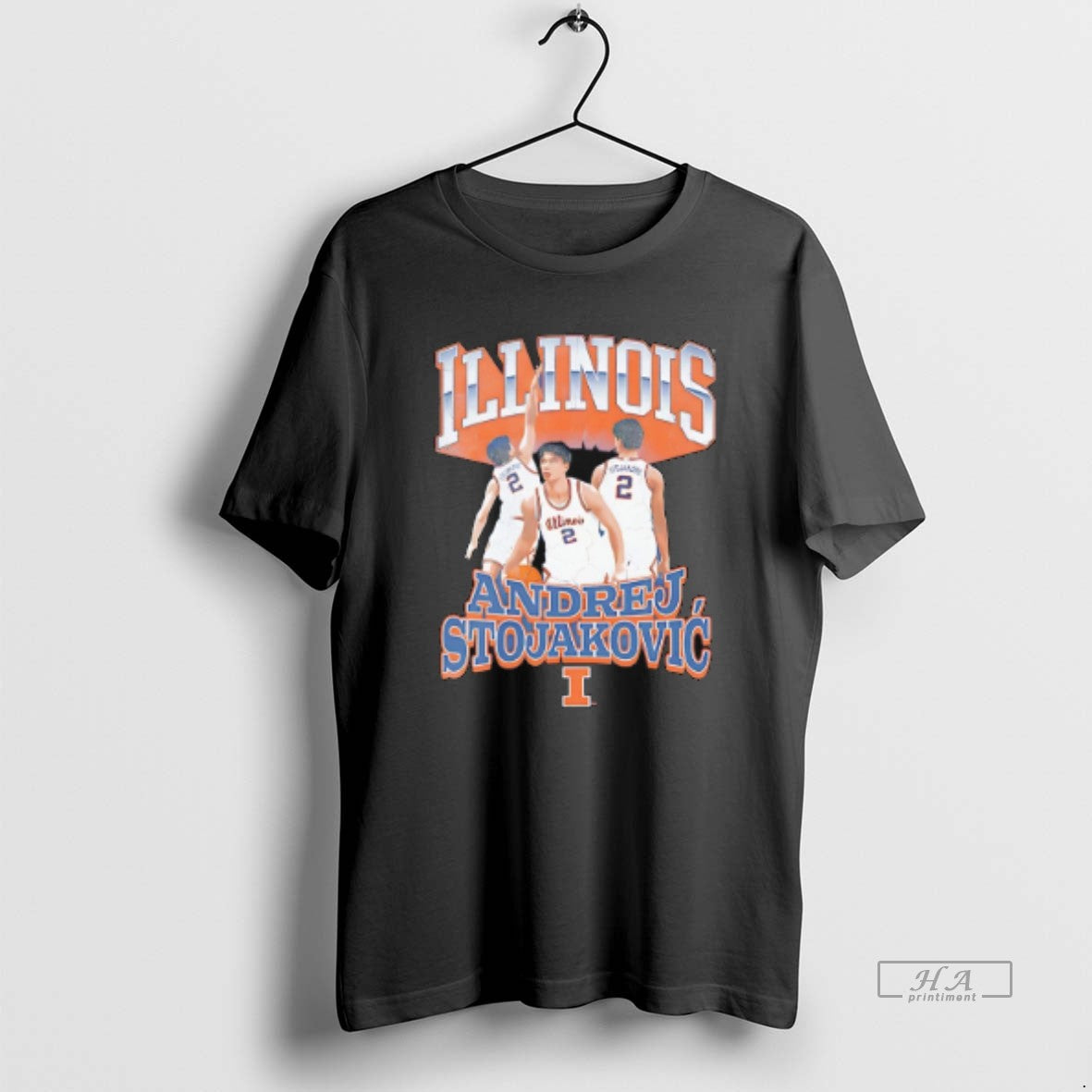 Official Andrej Stojakovic Illinois Fighting Illini Graphic