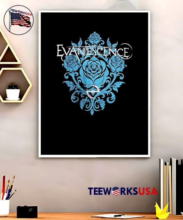 Merchandise Evanescence Rose Bloom Logo T-Shirt