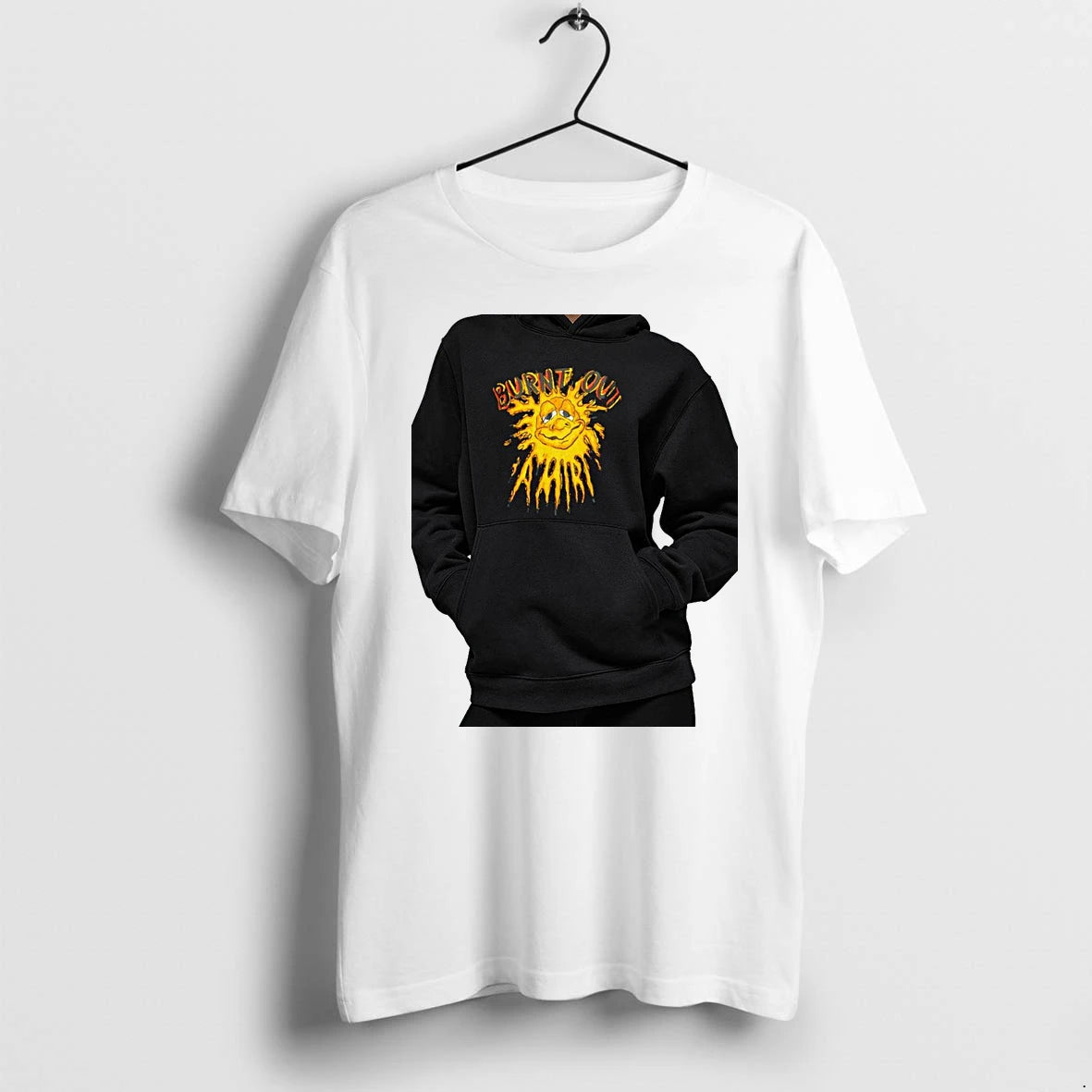 Officials Burnt Out Amari Melty Sun Face Premium T Shirt