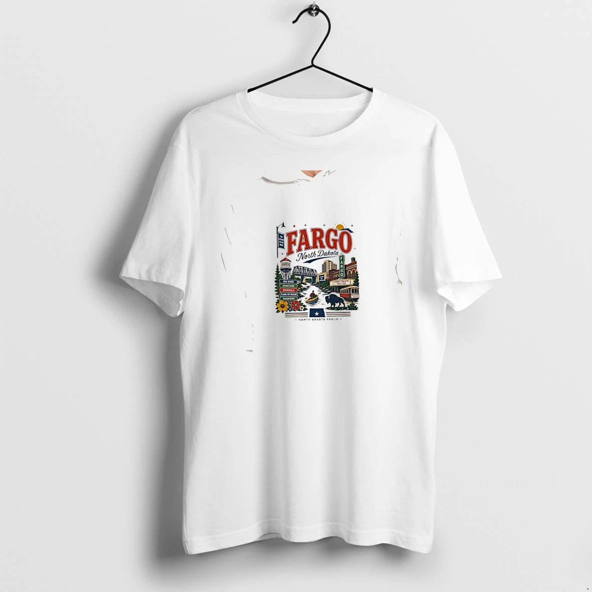 Officials Fargo North Dakota The Citys Famous Landmarks Premium T Shirt