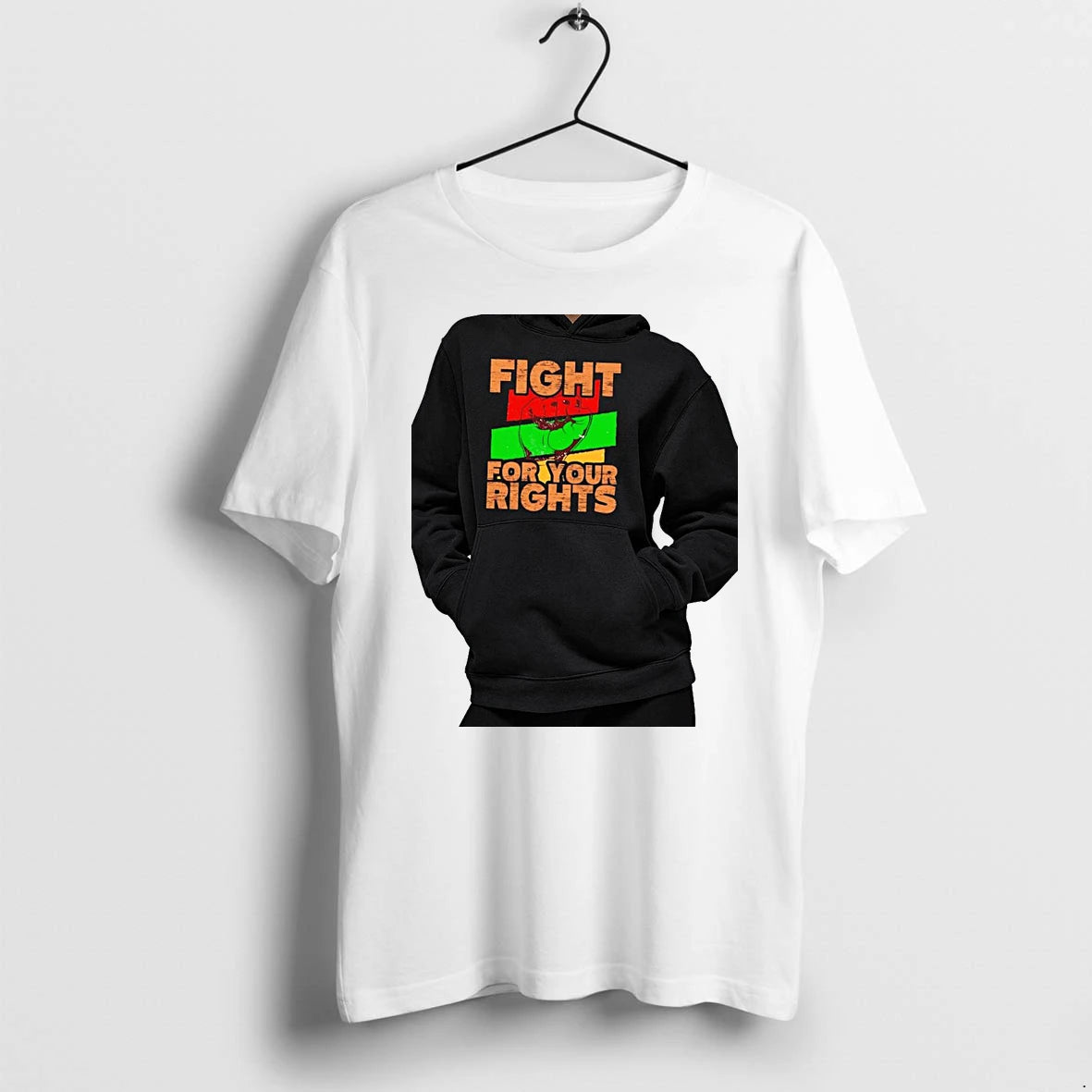 Officials Fight For Your Rights Raised Fist Black Premium T Shirt