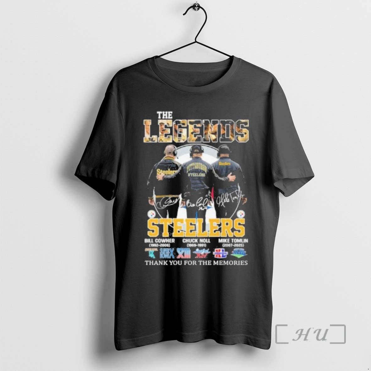 Officials The Legends Steelers Bill Cowher Chuck Noll And Mike Tomlin Premium T Shirts Sweater