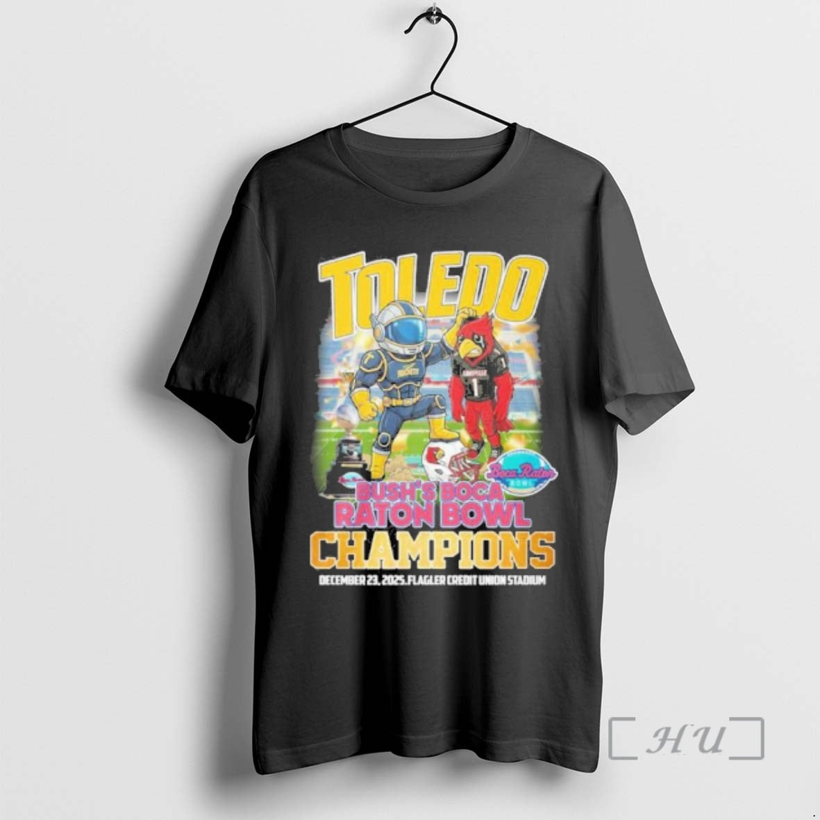 Officials Toledo Rockets Mascot Beat Louisville Boca Raton Bowl Champions