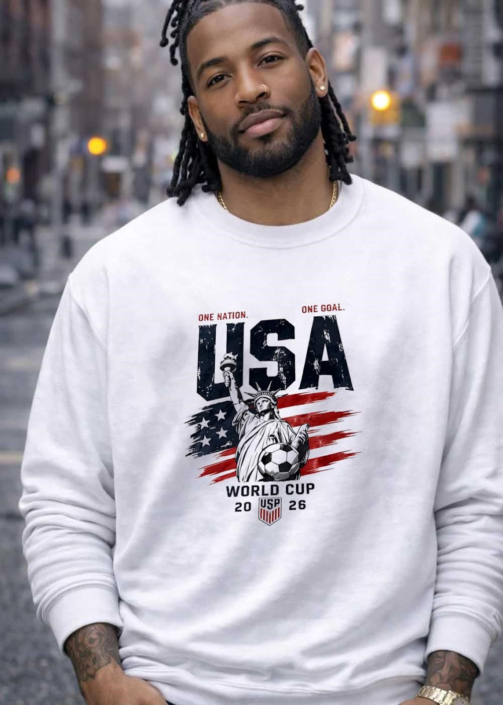 One Nation One Goal Statue of Liberty Soccer USA World Cup 2026 T-Shirt