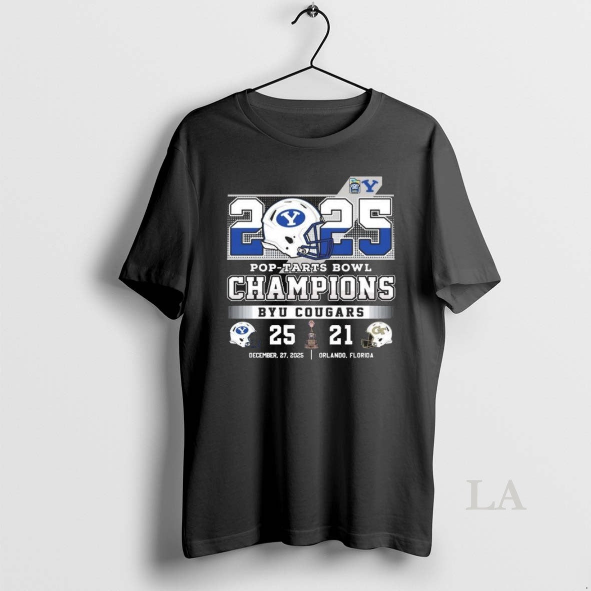 Original Byu Cougars Pop Tarts Bowl Champions 2025 Score 25 21 Dec 27 Helmet