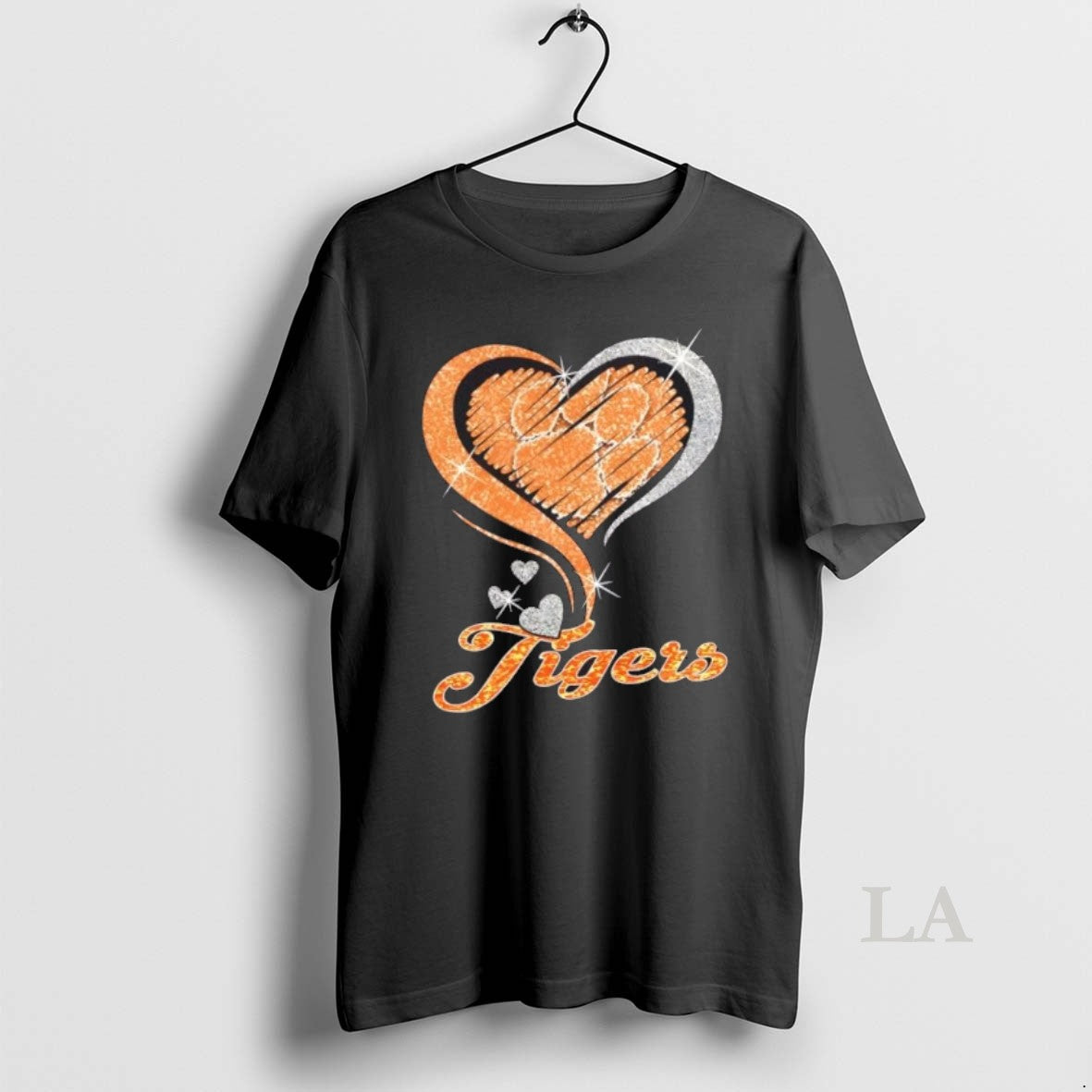 Original Clemson Tigers Football In Glitter Heart Fans