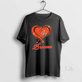 Original Cleveland Browns Football In Glitter Heart Fans