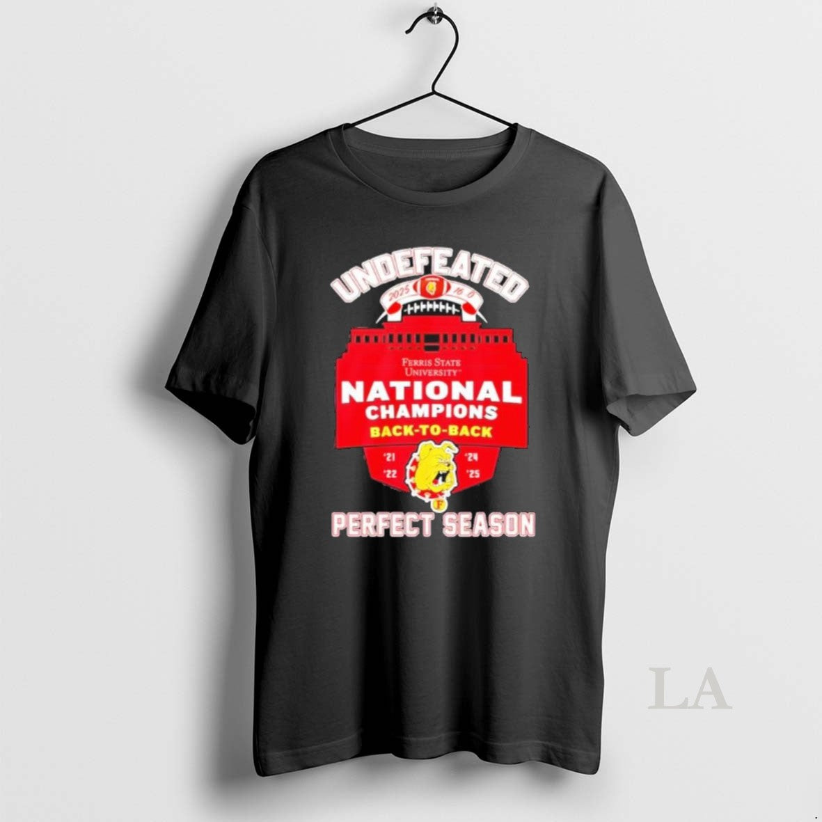 Original Ferris State Bulldogs Dii Football National Champions Back To Back Perfect Season