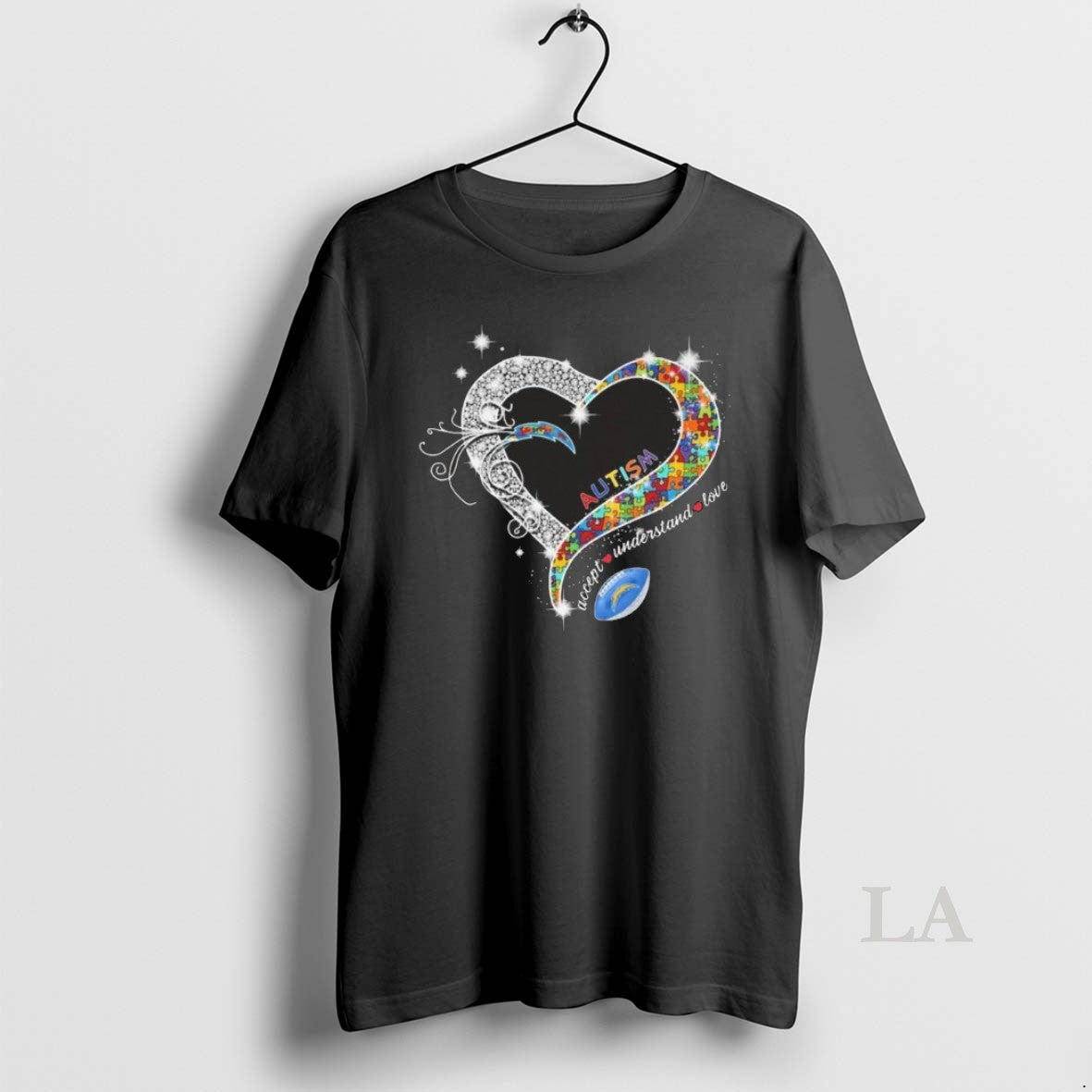 Original Los Angeles Chargers Accept Understand Love Autism Diamond Heart 2026