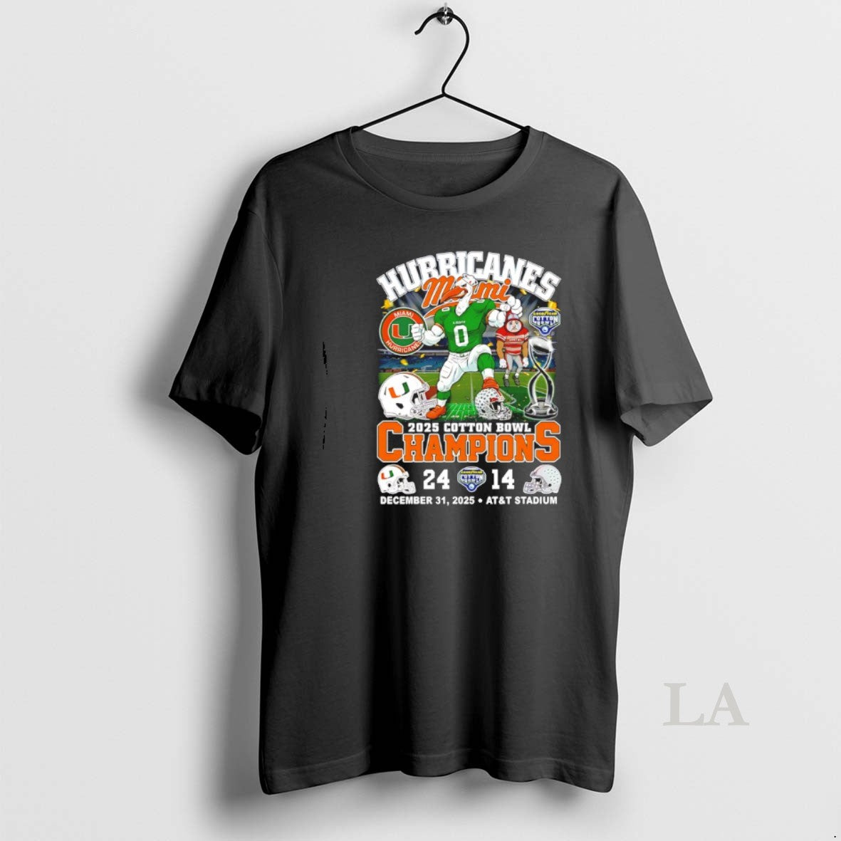 Original Miami Beat Ohio State 24 14 Win 2025 Cotton Bowl Classic Mascot