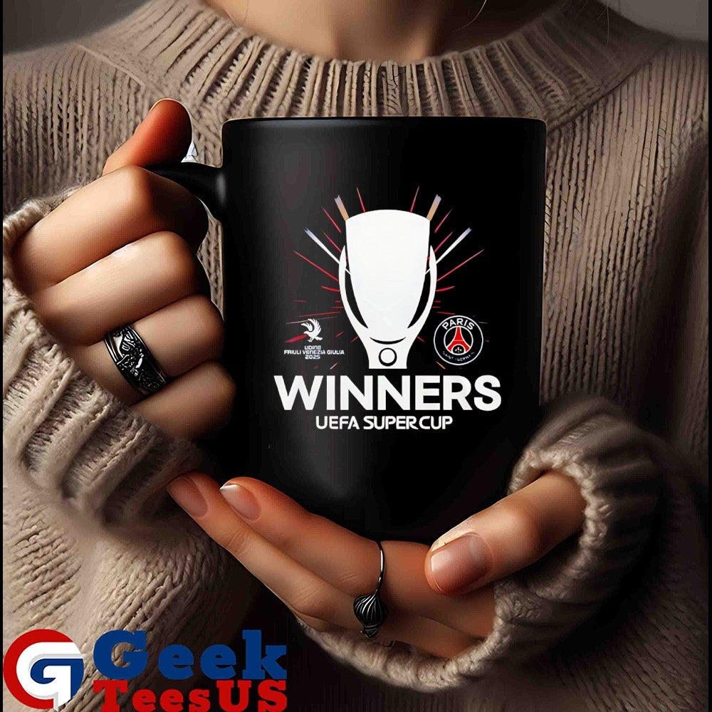 Paris Saint-Germain UEFA Super Cup Winners 2025 trophy shirt