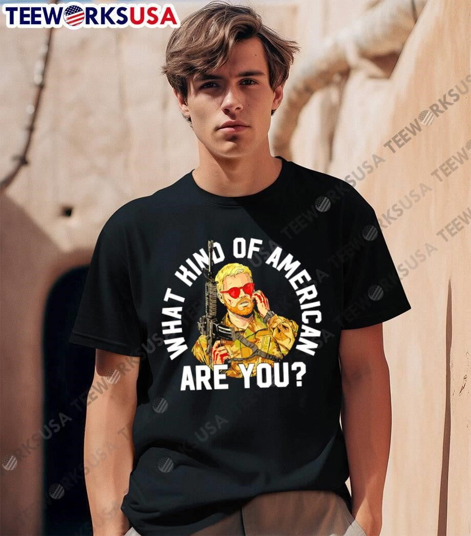 Patriotic Apparel What Kind of American Are You Soldier Rifle T-Shirt