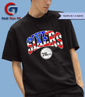 Philadelphia 76ers Sixers American flag NBA Basketball T-shirt