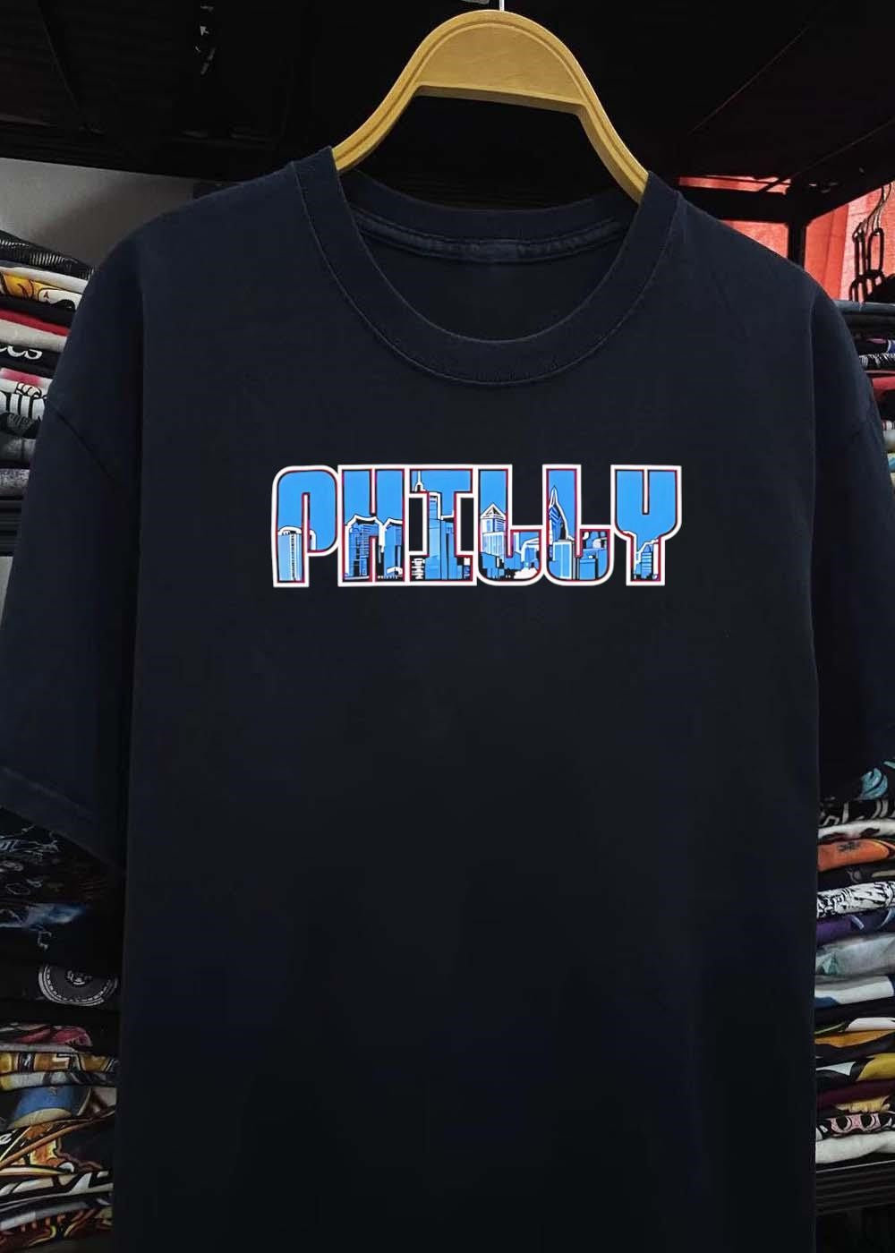 Philly Skyline Silhouette Graphic Premium T-Shirt