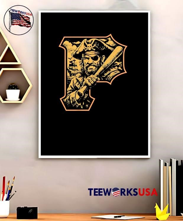 Pirate Baseball Player Graphic Pittsburgh Pirates T-Shirt