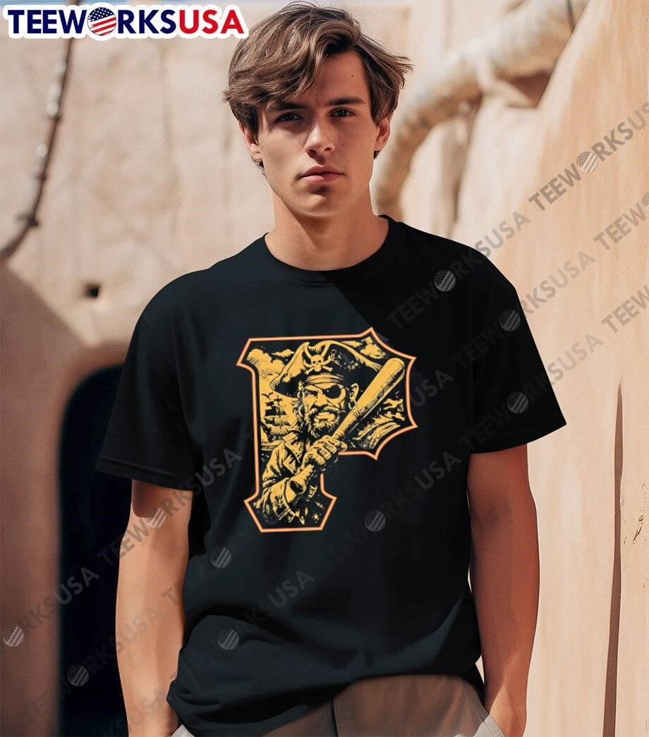 Pirate Baseball Player Graphic Pittsburgh Pirates T-Shirt