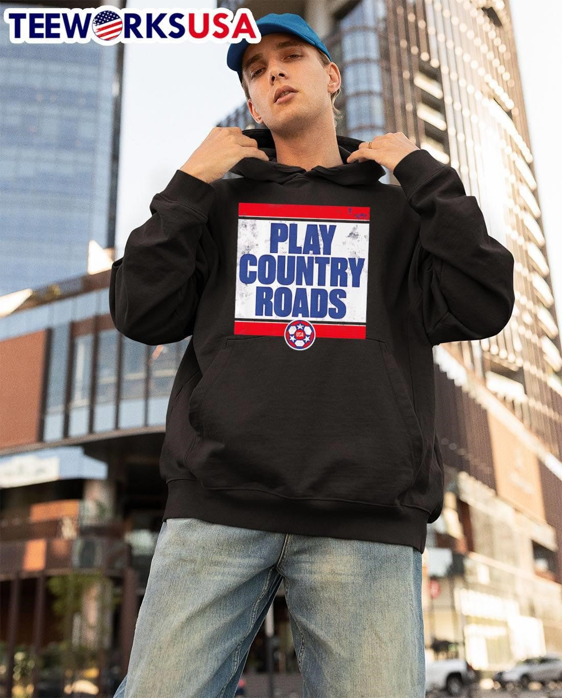 Play Country Roads USA soccer ball shirt