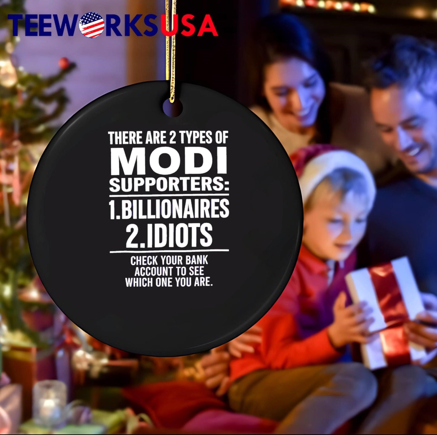 Political Satire There Are Two Types Of Modi Supporters Billionaires Idiots shirt